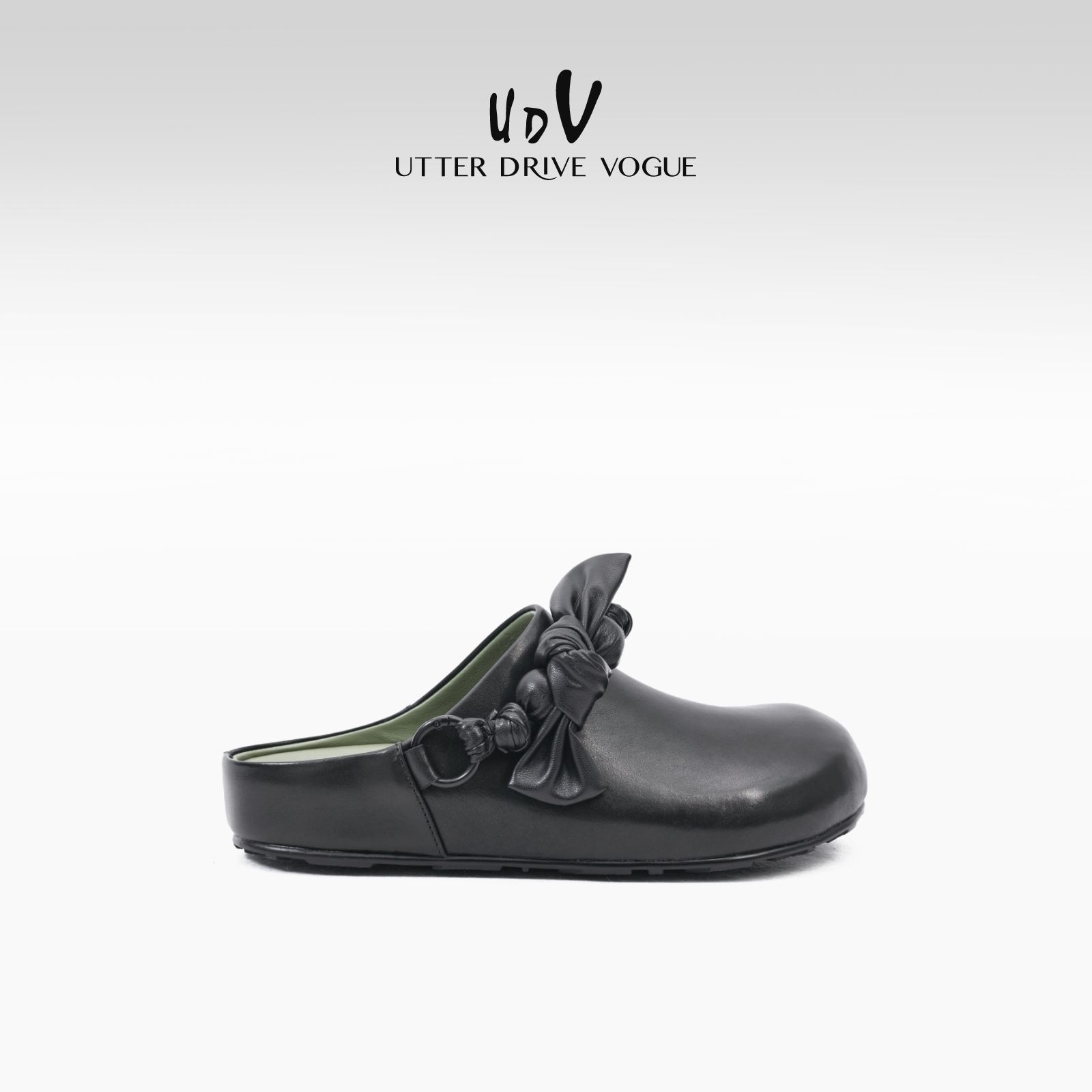 UDV勃肯拖鞋女2025春季新款豹纹厚底包头拖鞋头层牛皮设计感皮鞋