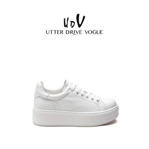 UDV春款真皮小白鞋女舒适通勤