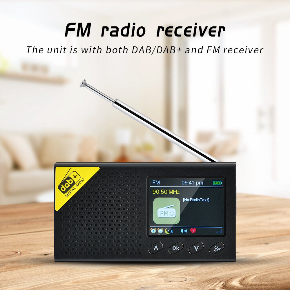 妩音PC1 便携式DAB数字收音机蓝牙5.0无线音箱支持FM调频自动搜台
