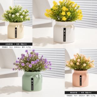 新年浴室柜卫生间小摆件洗漱台花瓶餐厅绿植服装店鞋柜仿真多肉