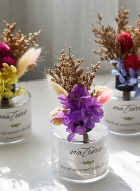 酒店卫生间香薰摆件花浴室柜洗漱台小摆件自助餐台花瓶鞋柜小花瓶