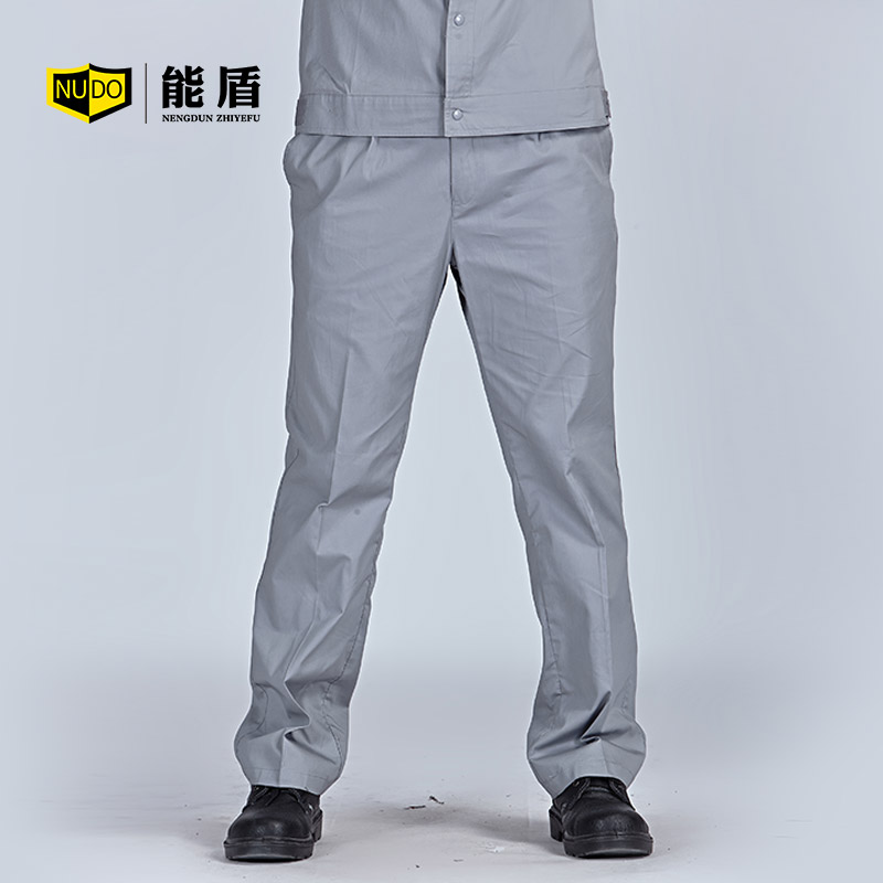 能盾夏季薄款全棉男士工作服褲子薄款勞保褲工廠長褲耐磨汽修褲子