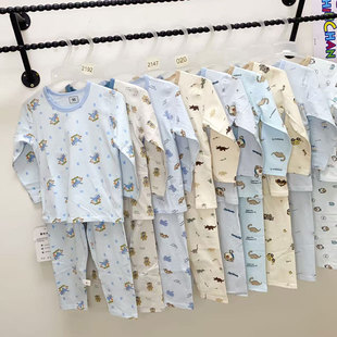 2捡漏90-190码男童莱卡棉初秋衣秋裤家居服打底睡衣卡通图案