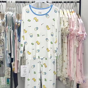 捡漏七分袖七分裤男童睡衣莫代尔薄款夏空调服家居服内衣套装