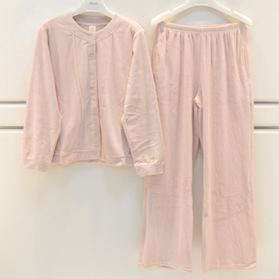 雪尔绵睡衣2026秋冬女士海岛绒素色个性时尚薄绒保暖圆领家居服套