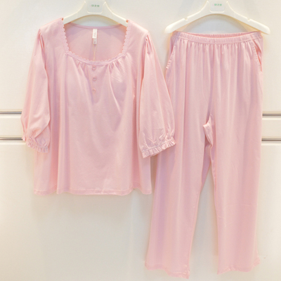 美简约韩版淑女八分袖家居服