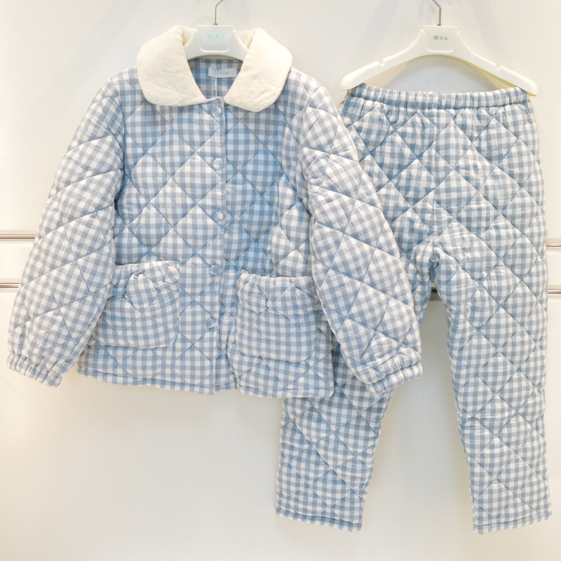 三层加厚夹棉保暖气质宽松家居服