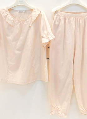 短袖长裤宽松家居服套