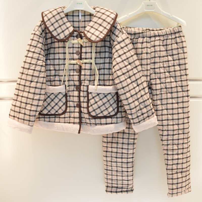 梭织磨毛睡衣女士家居服妮可雅