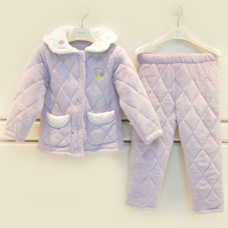 三层加厚夹棉甜美棉袄家居服