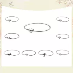 Heart-Shaped Rose Crown T-Shaped Buckle Snake Bone Chain Plain Chain Bracelet Can Be Diyed, Fashionable and Versatile, a Gift for Your Girlfriend