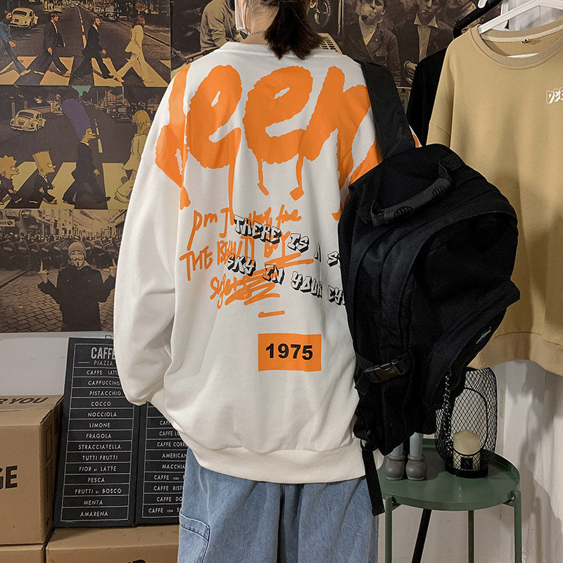 2021春季海报风大码宽松圆领个性文字嘻哈卫衣WY32,男装卫衣,电商A089-1