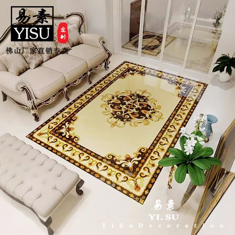 客厅拼花地砖800x800 玄关微晶石拼花瓷砖餐厅入户玄关地花拼图砖