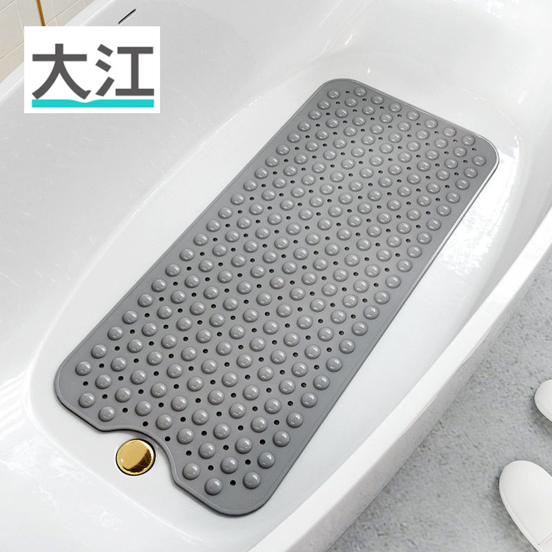 大江PVC长条浴缸防滑地垫家用浴室卫生间吸盘疏水按摩垫脚垫老人