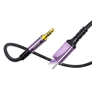 羽博车载aux音频线 车用车载音频线3.5音频线aux转typec音频线耳机线双头插音响音频连接线typec转35mm音频线