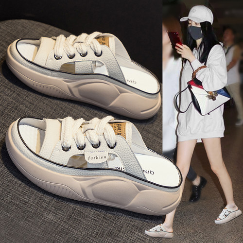 真皮牛皮拖鞋女夏季外穿2026新款
