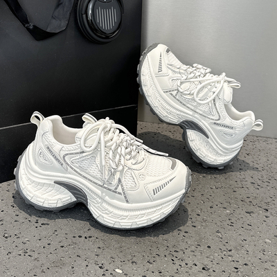 显脚小双鞋带老爹鞋女款2026新款