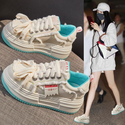 厚底松糕增高鞋子女2026春季新款
