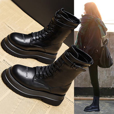 厚底马丁靴女英伦风2025新款百搭