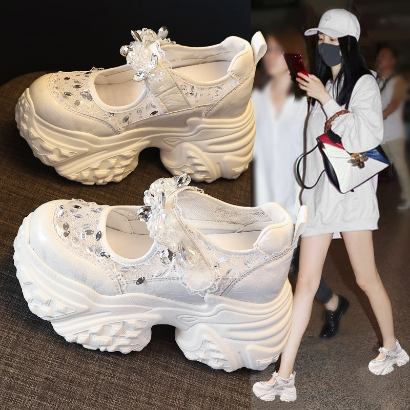 内增高小白鞋女夏季薄款2026新款