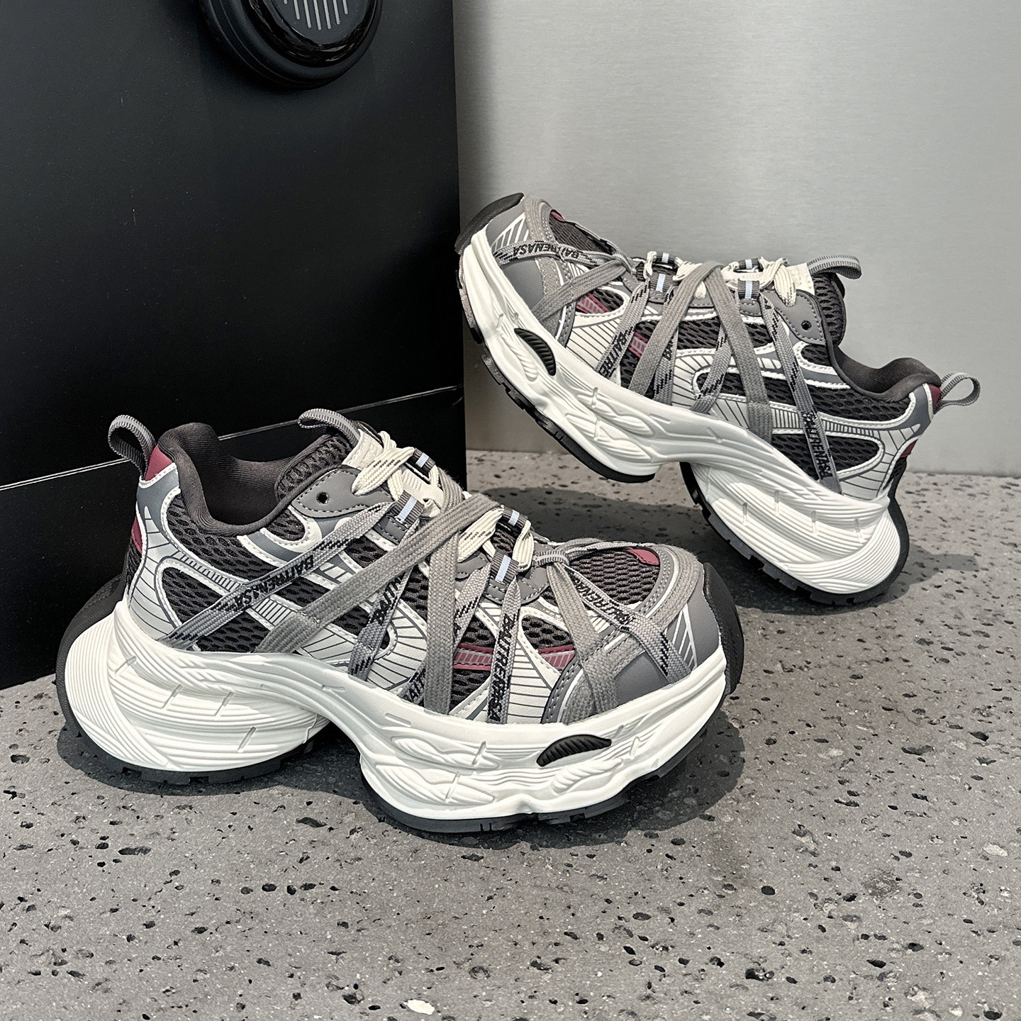 欧洲站系带老爹鞋女2025秋季新款厚底巨好看显脚小运动休闲跑步鞋,女鞋,时尚休闲鞋,淘宝优惠券,粉丝福利购,淘宝优惠卷