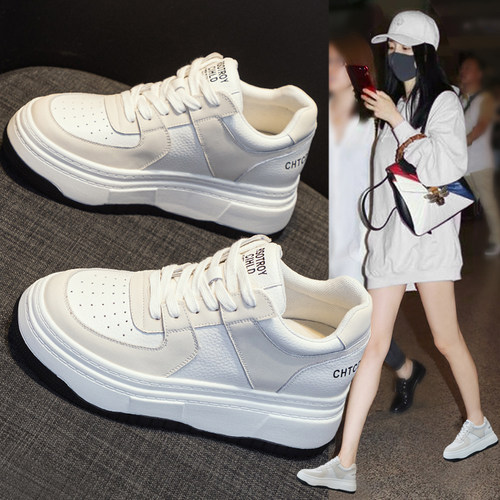 内增高小白鞋女春季2026新款百搭