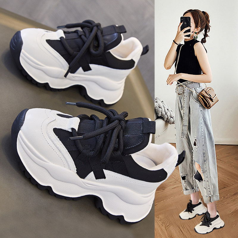 真皮内增高老爹鞋女秋冬2025新款爆款小个子厚底轻便运动休闲女鞋,女鞋,时尚休闲鞋,淘宝优惠券,粉丝福利购,淘宝优惠卷