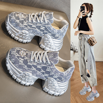 欧货满钻老爹鞋女2025年秋季新款