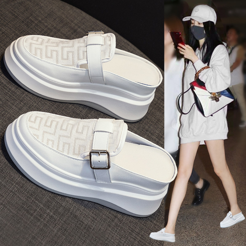 内增高包头半拖鞋女2026新款夏季