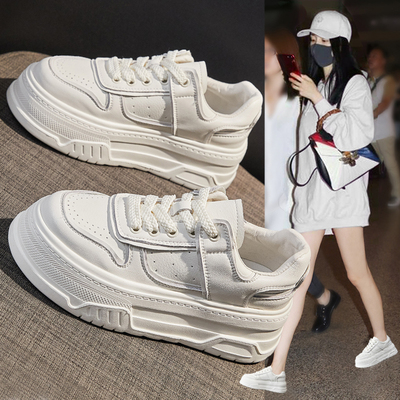 真皮小白鞋子女2025爆款新款秋季