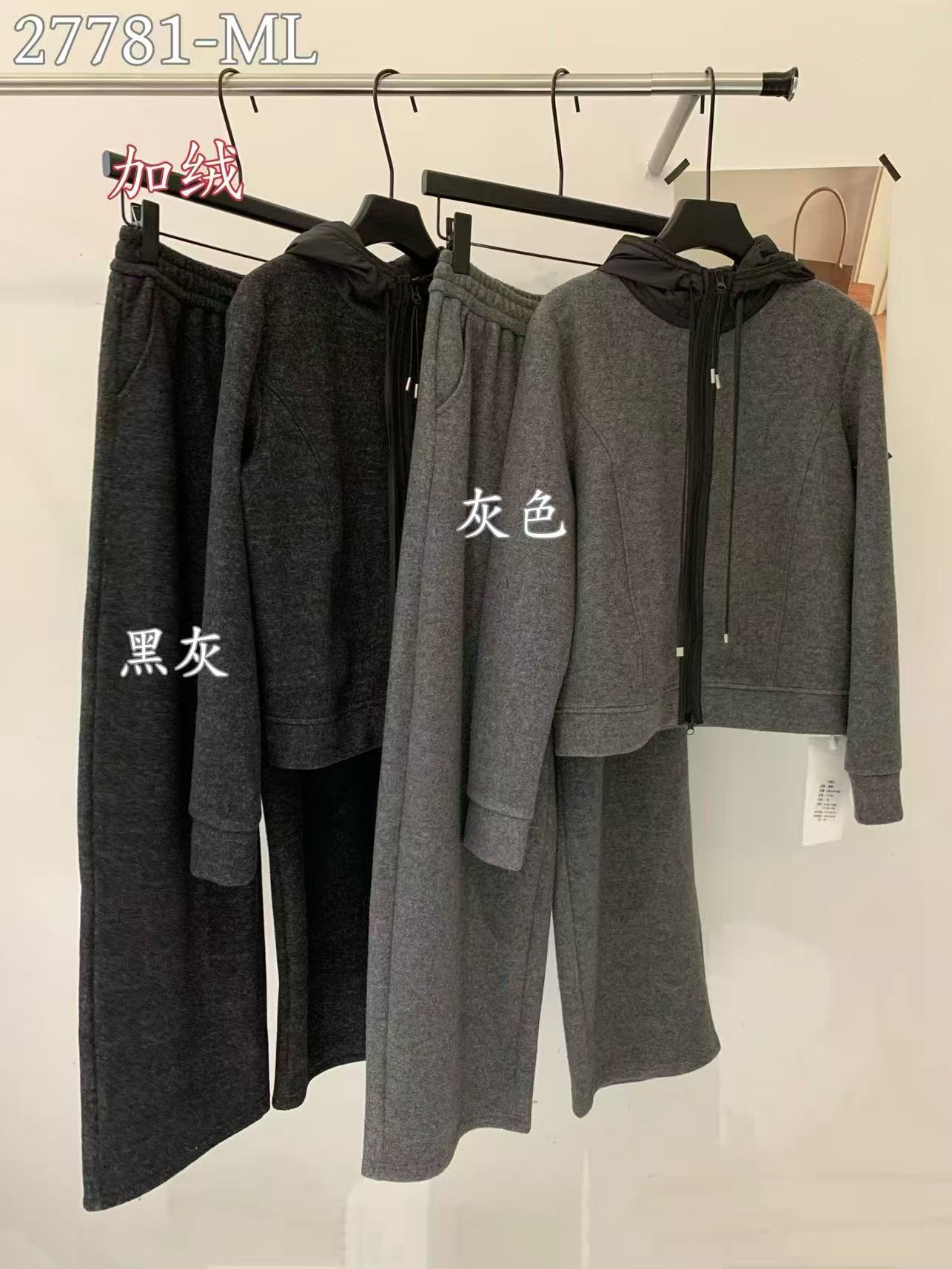 韩版2025秋冬新款连帽卫衣外套女加加绒休闲裤运动套装上衣两件套