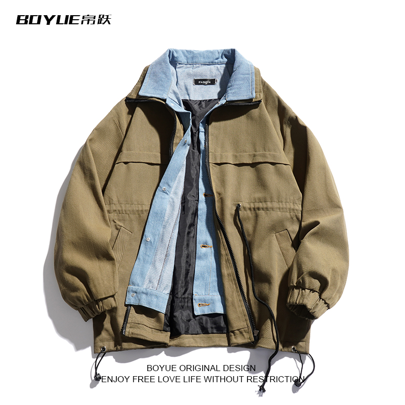 BOYUE帛跃双层假两件工装外套
