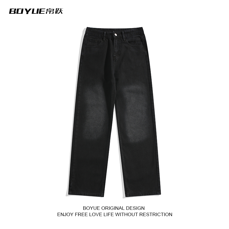 BOYUE帛跃水洗做旧牛仔裤