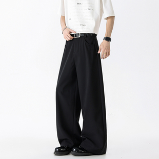 BOYUE帛跃高级感韩系休闲长裤男女美式垂坠感潮流ins百搭直筒裤子