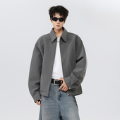 BOYUE帛跃春秋简约帅气西装 行政夹克男女商务休闲轻熟风翻领外套