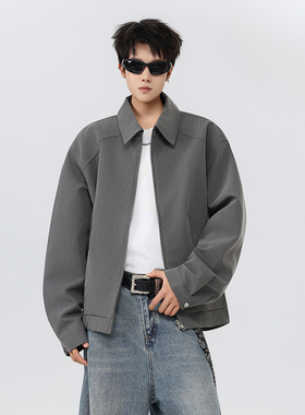 BOYUE帛跃春秋简约帅气西装行政夹克男女商务休闲轻熟风翻领外套