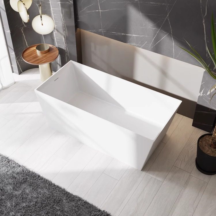 魅生人造石浴缸家用无缝PMMA高分子长方形人造石浴缸酒店民宿浴缸