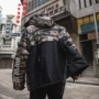 Ngụy trang cotton nam dày mùa đông 2018 mới trùm đầu dụng cụ cotton nam thủy triều thương hiệu hip hop in áo khoác cotton - Bông áo khoác nam cao cấp