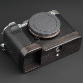 索尼A7C手柄 黑檀木握把实木保护底座 超轻设计