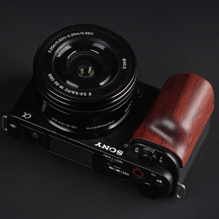 E10底座配件 黑檀木保护握把 索尼ZVE10相机实木手柄 轻量便携