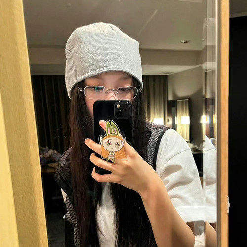 newjeans姜海粼高智感金属款眼镜