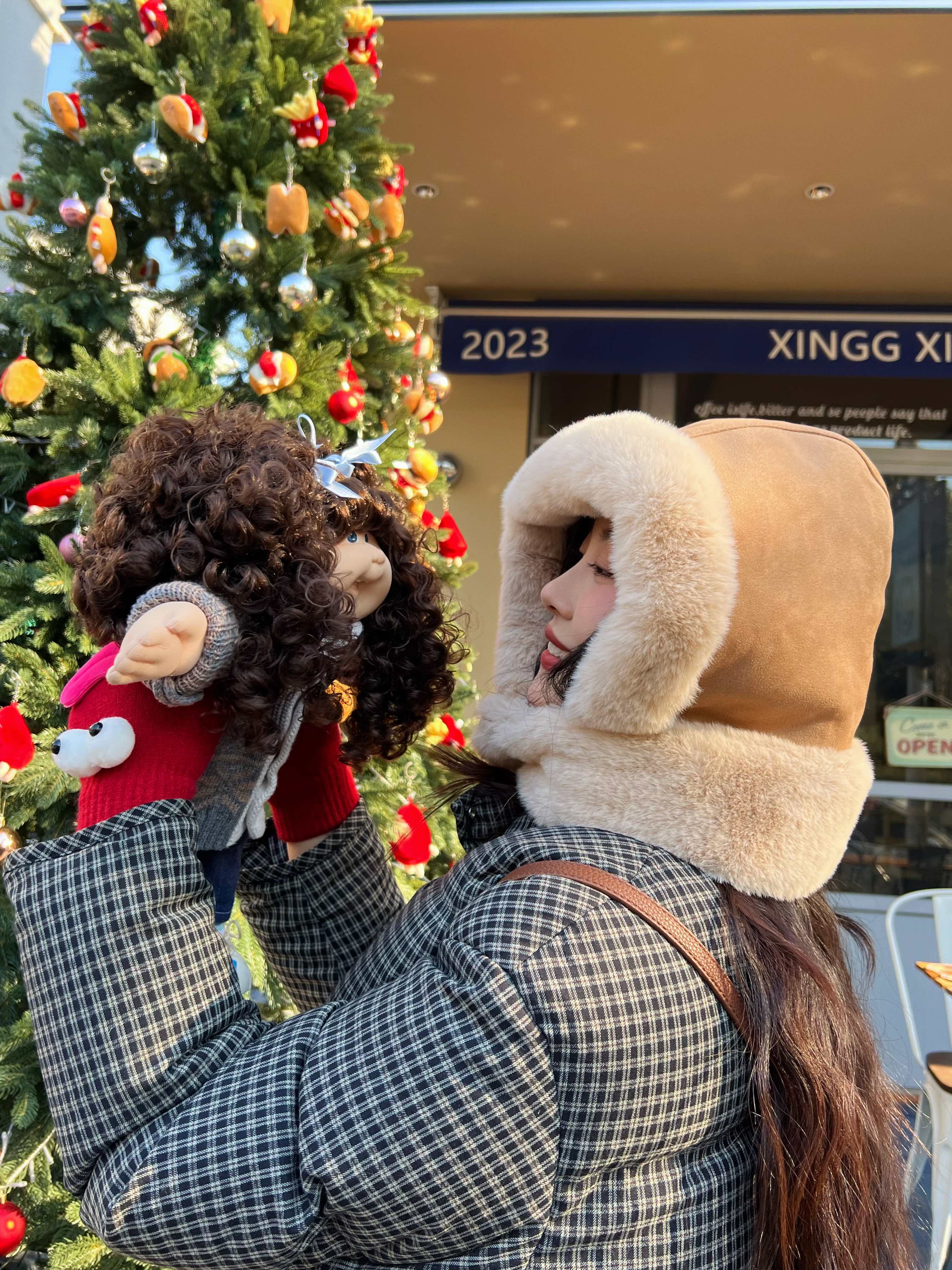 麂皮绒毛毛巴拉克拉法帽蒙古帽子