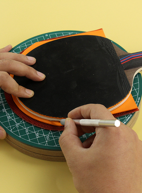 姚工匠乒乓球拍手工翻新工具胶皮切割套装裁边切割刀滚胶棒旋转台