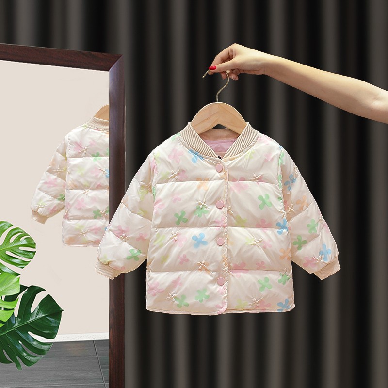 女童轻薄短款羽绒内胆1-2-3-4岁女宝宝秋冬薄羽绒服小童外穿衣服