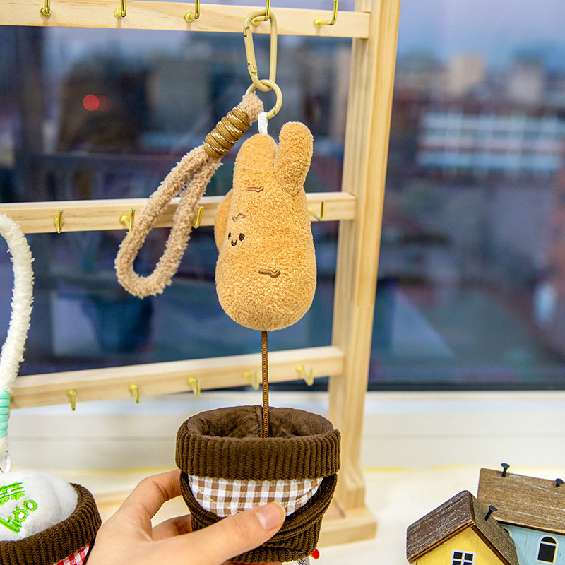 姜蒜组合毛绒仿真布偶生日礼物挂件包包铅笔盒挂坠送男女孩装饰物