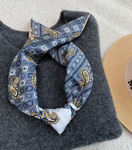 锦绣华章 双面用19姆米重磅桑蚕丝花罗丝巾女款围巾