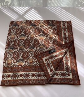 25新【曼城花开】气质款超细软桑蚕丝绵羊毛围巾女65CM方巾