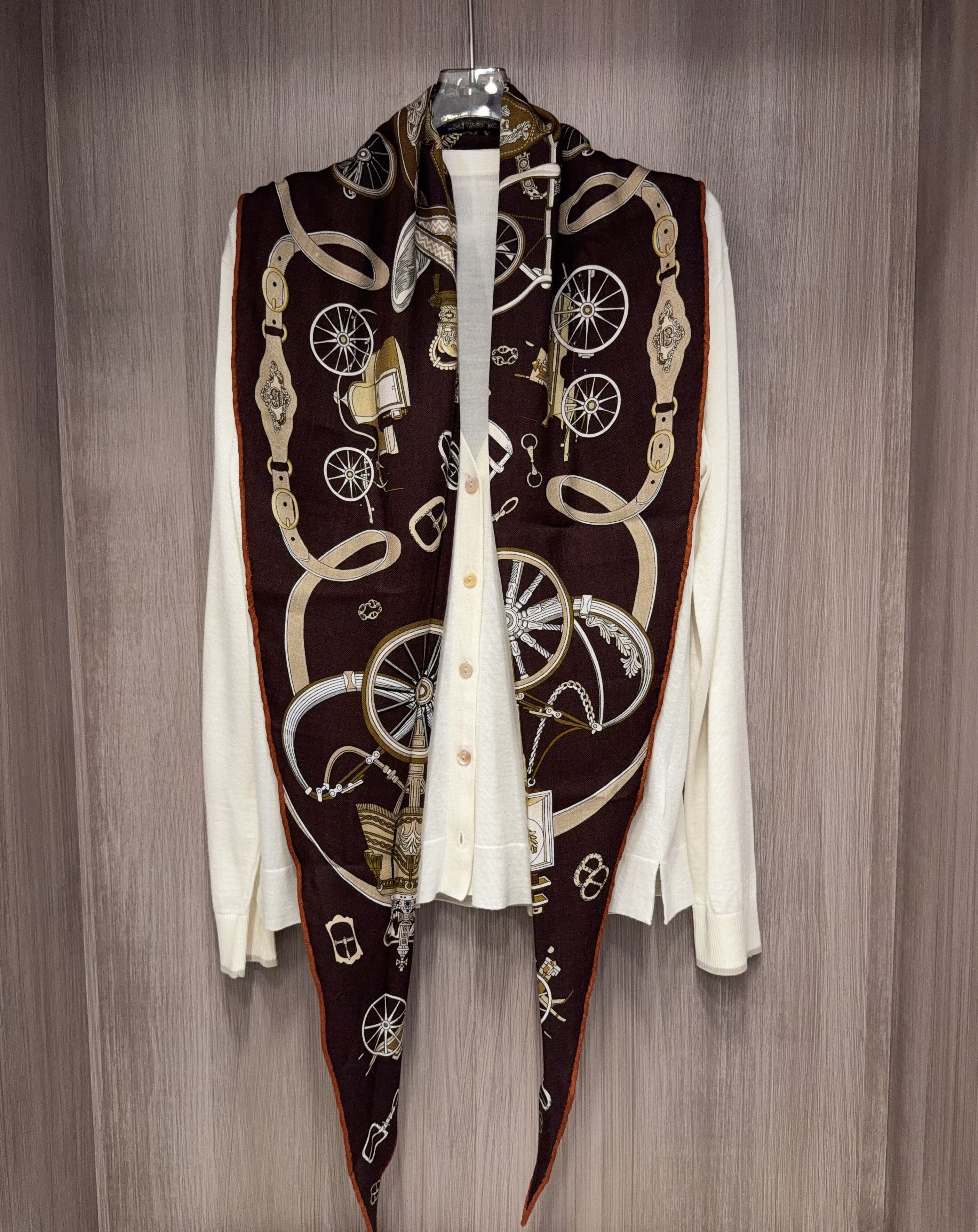 尊贵之轮菱形巾 熔岩生巧丝毛围巾 桑蚕丝绵羊毛超大披肩丝巾女