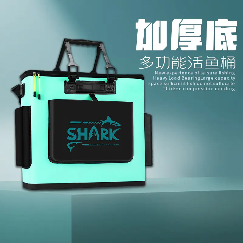 钓箱鱼箱装鱼桶加厚鱼护桶多功能双肩钓鱼桶大号活鱼桶折叠渔具包