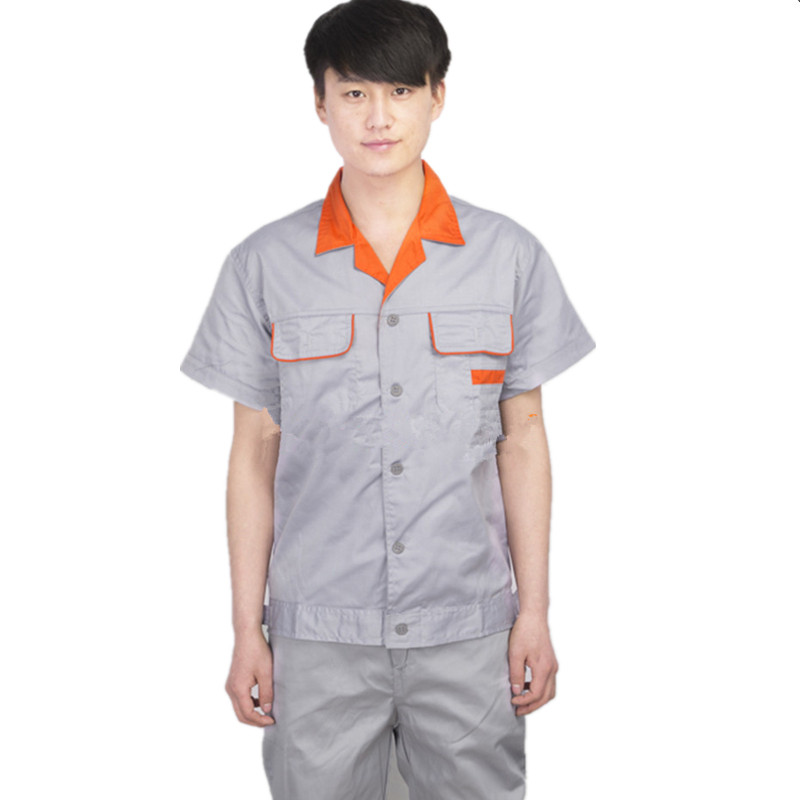 薄款短袖夏季套装工人汽修劳保服
